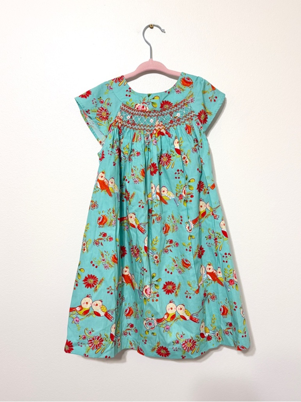 NEW Mom & Me Floral Birds Smocked Dress Size 4T Girls Spring NWT
